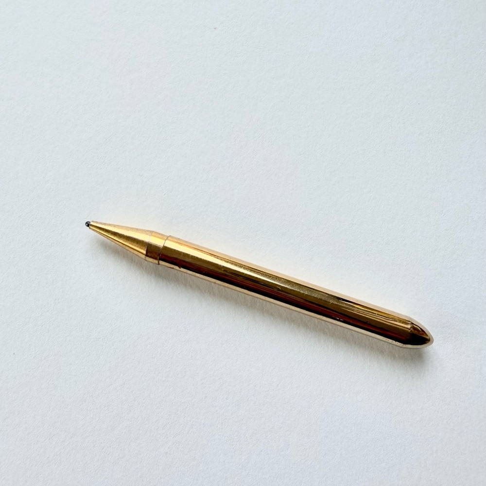 Vintage Bullet-Style Brass Mechanical Pencil – Minimalist Mid-Century Design